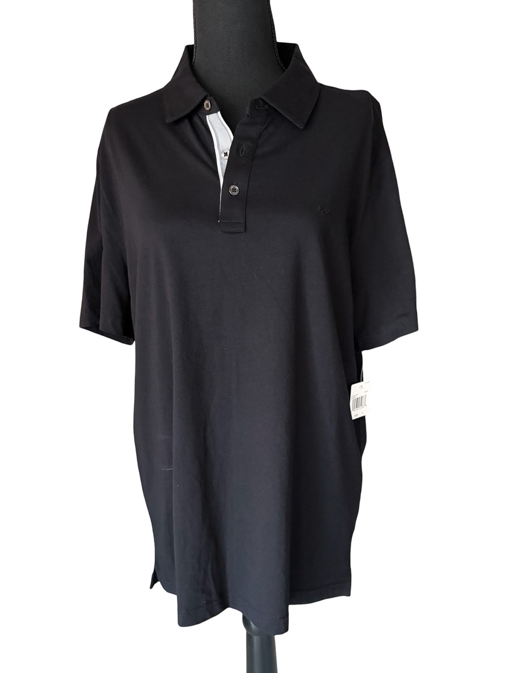 Michael Kors Black Men’s Polo with Contrast Placket